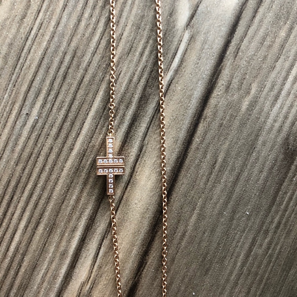 Tiffany T diamond double chain bracelet